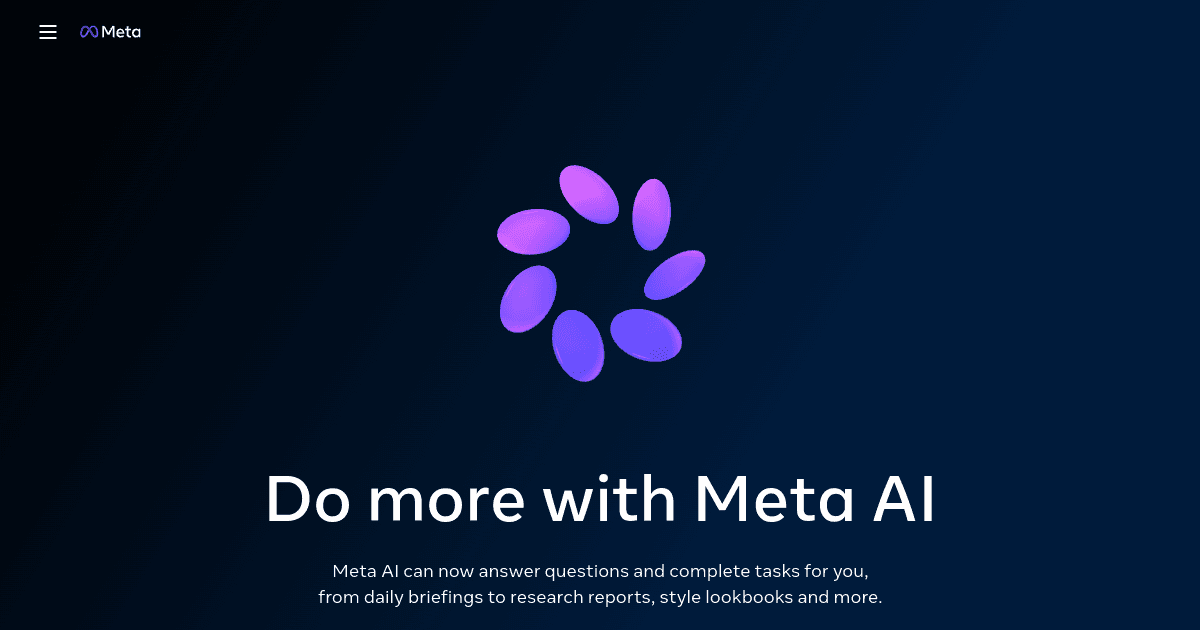 Meta AI banner