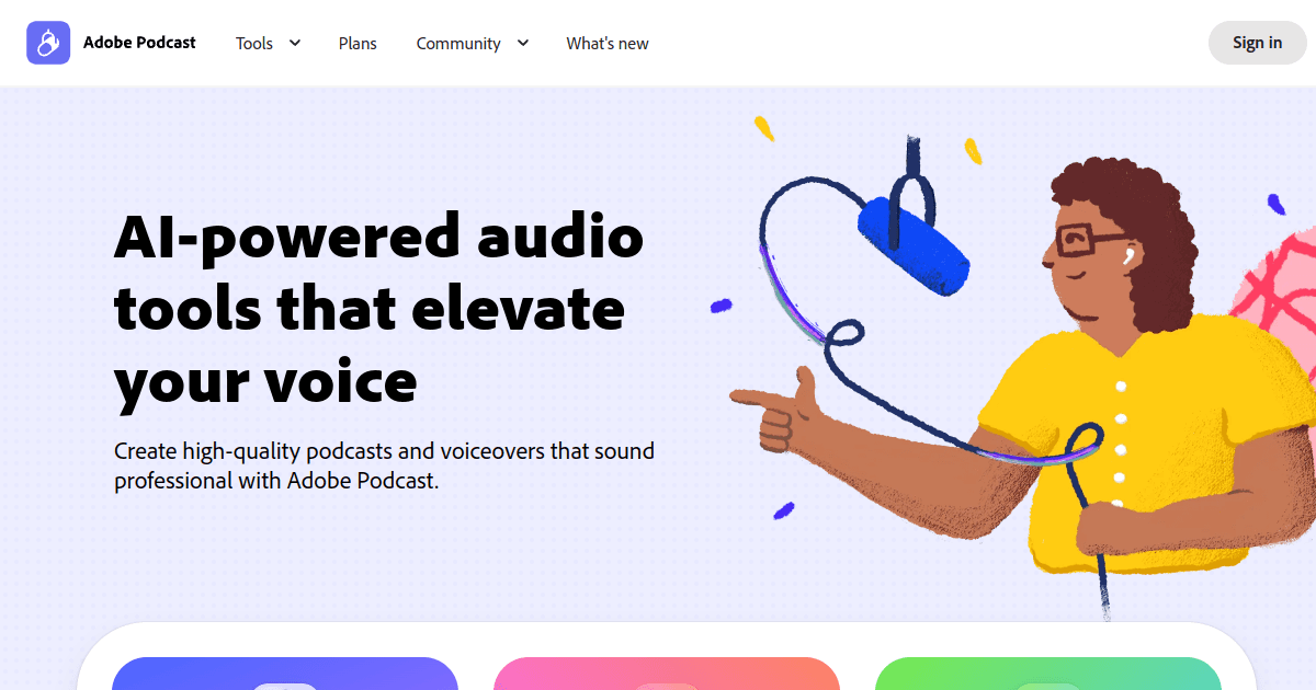 Adobe Podcast banner