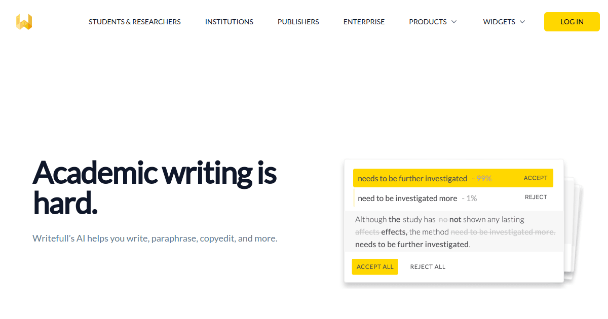 Writefull banner