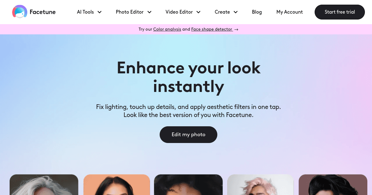Facetune banner