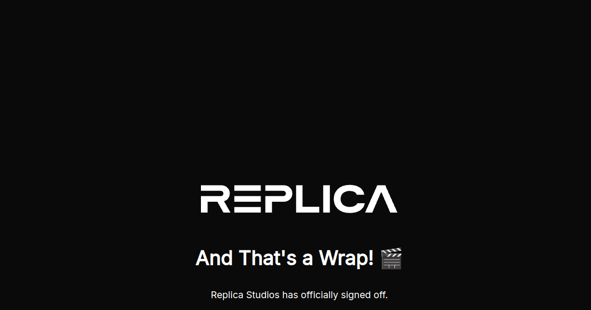 Replica Studios banner