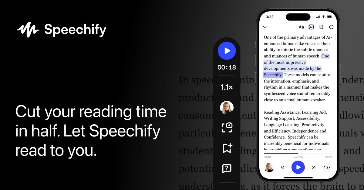 Speechify banner