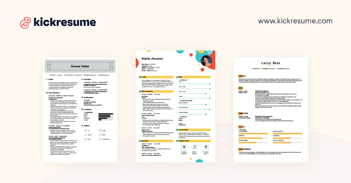 Kickresume banner