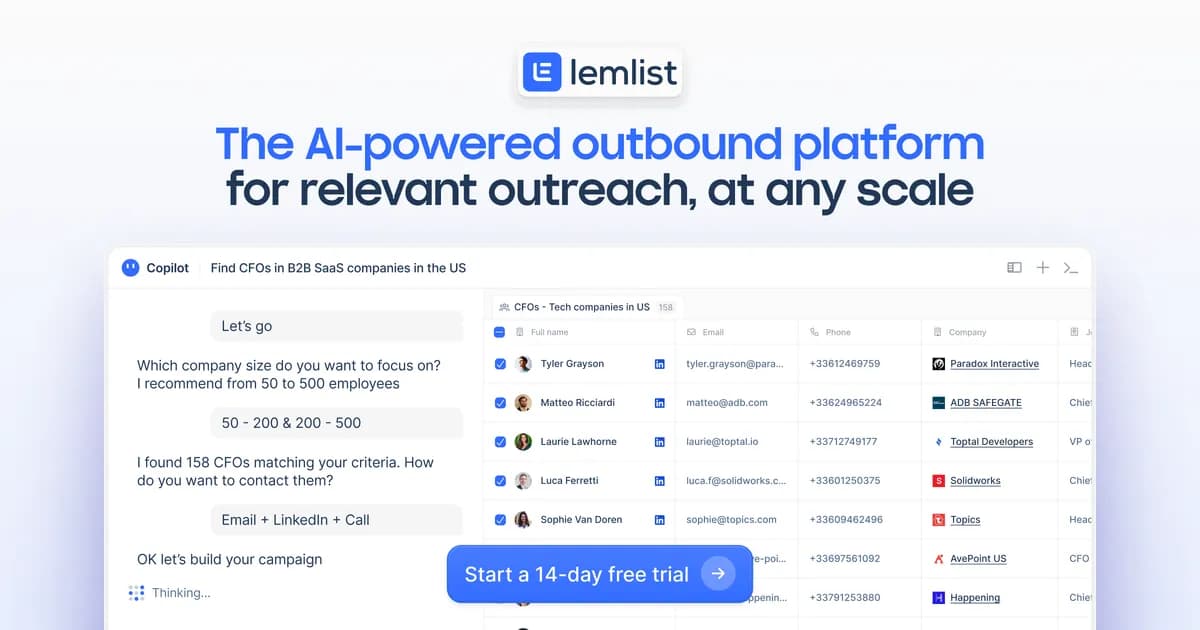 Lemlist banner