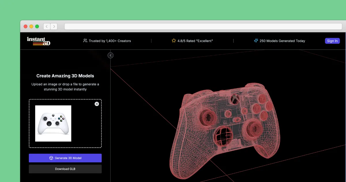 Instant3D Ai banner